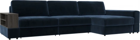 Диван угловой с полкой Лига-055 НПБ Лонг угол универсальный Лига Диванов (Велюр) арт.129105