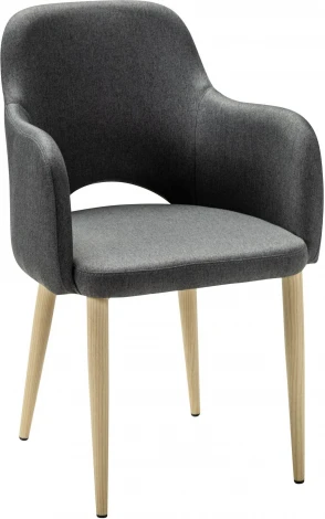 Кресло Ledger темно-серый/нат.дуб R-Home арт.410124131h_Dark grey_н.дуб