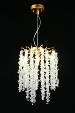 Подвесная люстра Aployt Paulina APL.848.03.04 (220V, хрусталь, на тросе, ветки)