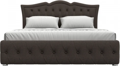 Кровать интерьерная Герда 160 (Коричневый/Рогожка) Лига Диванов арт.123065