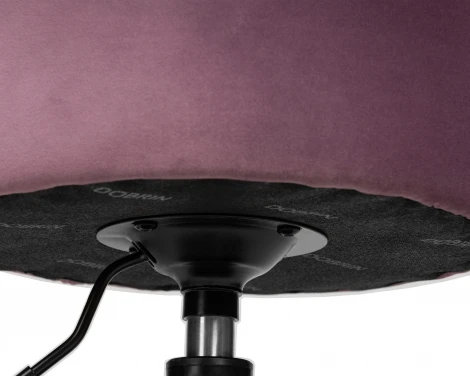 Пуф DOBRIN DANNY BLACK (пудрово-сиреневый велюр (MJ9-52)) 2050_BlackBase-LM BLACK, цвет сиденья пудрово-сиреневый (MJ9-52), основания черный