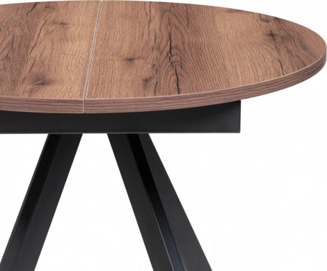 Стол Трейси 90 (Трейси 90(120)х90х75 дуб делано темный / черный) Notta арт.533166