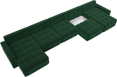 Диван п-образный с полками Лига-053 НПБ МегаЛонг Лига Диванов (Велюр) арт.129006