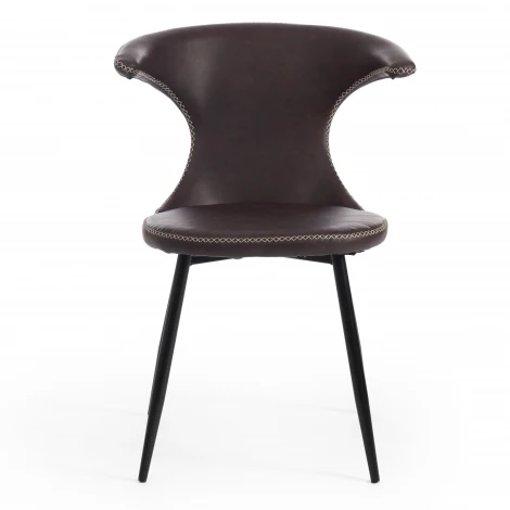 Стул FLAIR (mod. 9020) коричневый 1/черный (экокожа/металл)