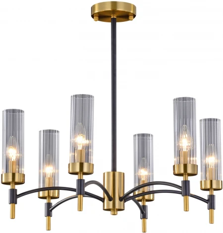 Потолочная люстра на штанге ILLUMICO IL5177-6PLS-29 BRASS TUBO (220V)