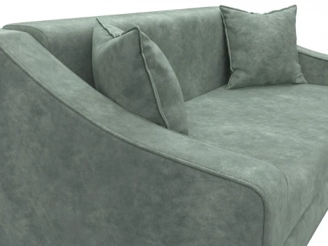 Диван прямой Лига-071 (ЛДСП,Брус,Фанера/Дерево/Велюр/Зеленый) Лига Диванов 129780