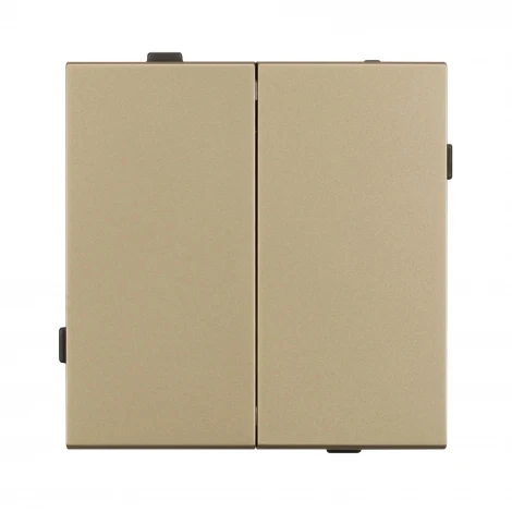 Механизм выключателя двухклавишный непроходной SWT-TENDO-MK02-SFPL-GD (230V, 10A) (Arlight) 054545