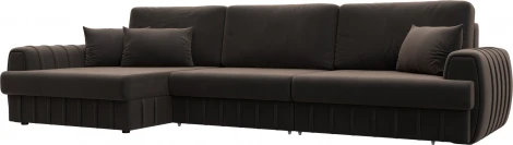 Диван угловой Лига-057 НПБ Лонг угол левый Лига Диванов (Велюр) арт.129301L