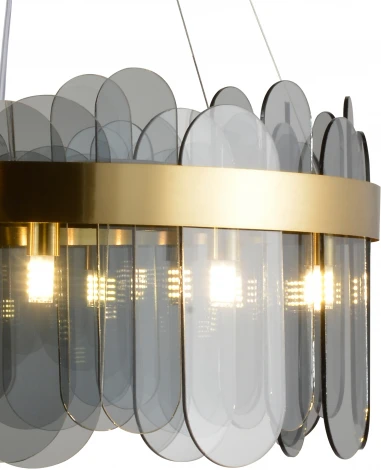 Подвесная люстра Natali Kovaltseva Valencia 91000/12C GOLD SATIN