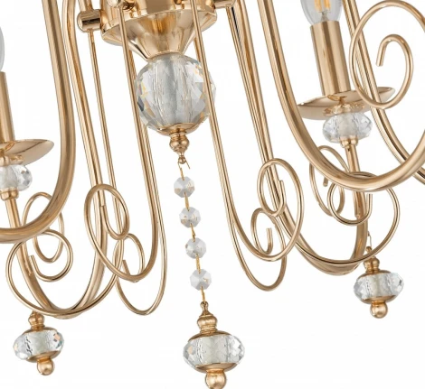 Подвесная люстра Arte Milano AM346109 346109/6 FGD (220V, подвески, на цепи, подсвечник, свеча)