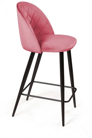 Cтул полубарный Thomas ромб, бархат пудровый 15 Top Concept 79401