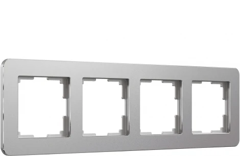 Рамка на 4 поста Platinum (алюминий) Werkel W0042606 (a059218)