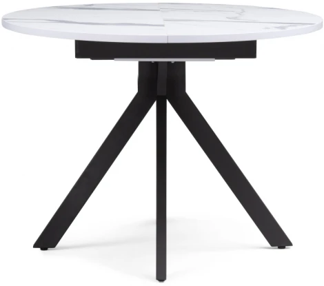 Деревянный стол Woodville Бетина мрамор белый / черный 504210