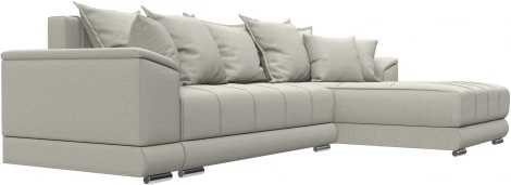 Диван угловой НордСтар правый угол (Бежевый/Рогожка) Лига Диванов арт.122927