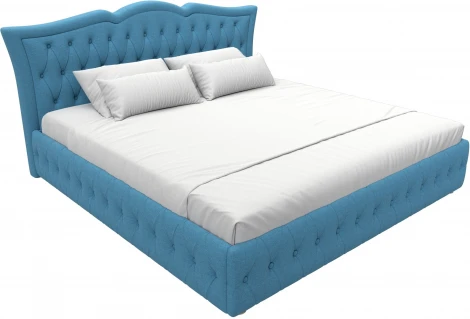 Кровать интерьерная Герда 200 (Голубой/Рогожка) Лига Диванов арт.123597