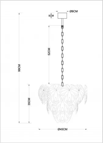 Подвесная люстра Arte Lamp Kapri A4078LM-6GO (220V, на цепи)