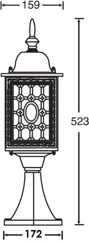 Наземный фонарь Oasis Light LONDON S 64804S Bl