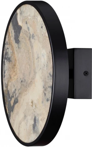 Настенный светильник Odeon Light Bergi 5064/15WL черн./серо-беж./металл/натур.камень/акрил с переключ.цветов.темпер. LED 15W 3000К/4000K/6000K (220V, круглые)