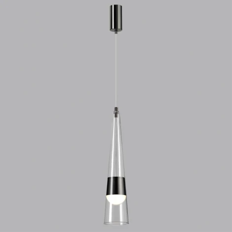 Подвесной светильник Odeon Light Lump 5044/12L глянц.темн.хром/прозрачный/металл/стекло LED 12W 3000K 1334Лм (220V, на проводе)