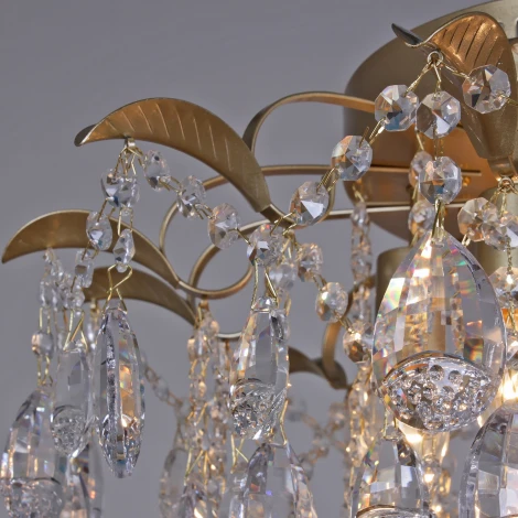 Потолочная люстра хрустальная Reluce 04035-0.3-06 MATT GOLD (220V)