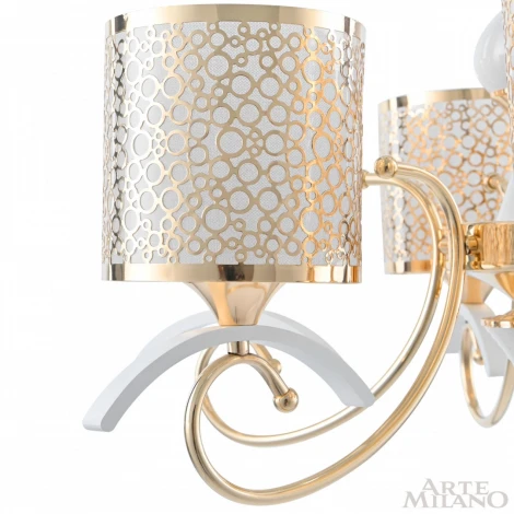 Подвесная люстра Arte Milano Florentia-9787 309787/6 Wh/Gd (220V, на цепи)