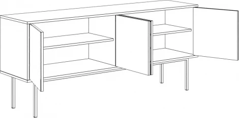 Тумба Boho Color большая ОГОГО (арт.599499), (ЛДСП/Черный)