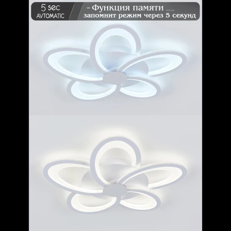 Потолочная светодиодная люстра Natali Kovaltseva Holder LED LAMPS 81173 с пультом ДУ, моб. приложением 100W, белый, LED