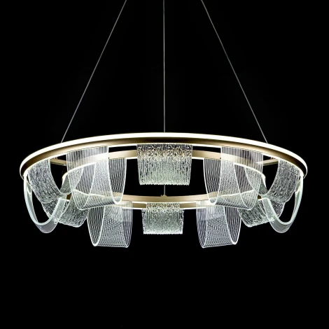 Подвесной светильник светодиодный с пультом с регулировкой цветовой температуры LED4U L7706-800 GD