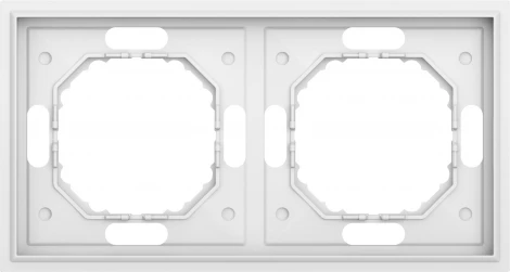 Рамка 2-я, матовый белый Donel S08 DS21233