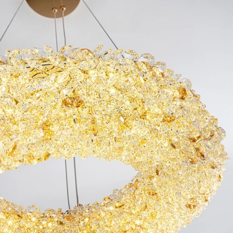 Подвесной светильник светодиодный хрустальный с регулировкой цветовой температуры Modelux MODESTYLE MS.6000.400 GD