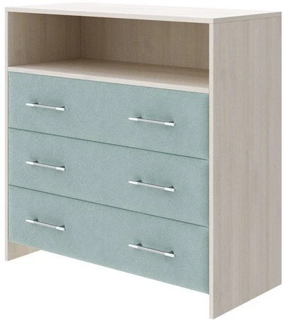 PROxSON Комод Varna (ЛДСП Дуб Шамони+ткань Дуб Шамони светлый (124)/Monopoly Мятный лёд (670)) 90x40