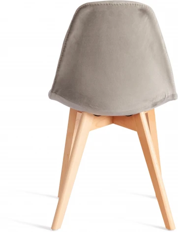 Стул CINDY SOFT (mod. C1021F1-1) / 1 шт. в упаковке (Велюр,Дерево бук /Светло-серый)