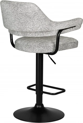 Стул барный DOBRIN CHARLY BLACK (светло-серый твид (LEO04))