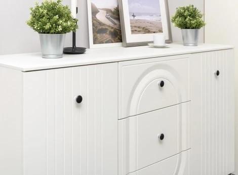 Комод Mobi Вестра 13.309 белый pe шагрень / белая шагрень 457175