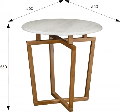 Стол журнальный Рилле 440 пленка дуб дымчатый/ бук от фабрики Mebelik