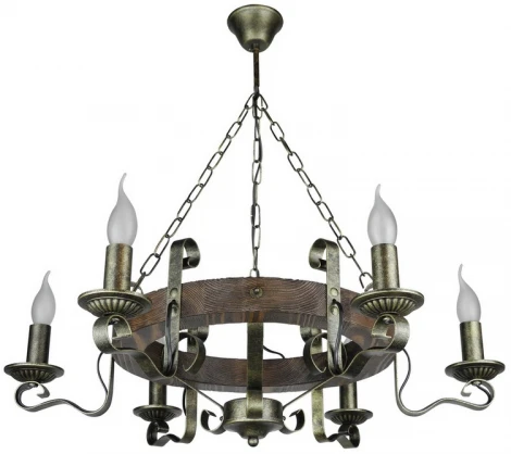 Подвесная люстра Тарьсма Афина-6 FN6BPTRH9 (220V, на цепи, подсвечник, свеча)