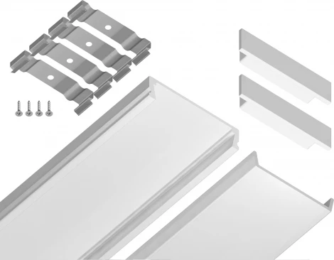 Алюминиевый профиль накладной для светодиодной ленты до 20мм Ambrella Illumination GP1800WH