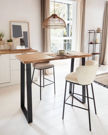 Барный стул La Forma (ex Julia Grup) Ciselia (Серый/ Металл,Пена,Фанера,Сталь)