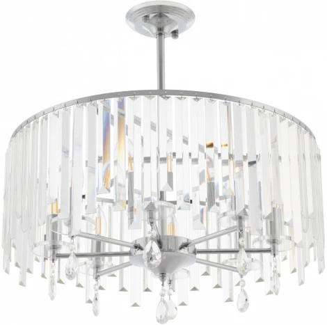 Подвесная люстра хрустальная на штанге Arte Milano Sorrento-2509 372509/8/250/590 CR (220V)