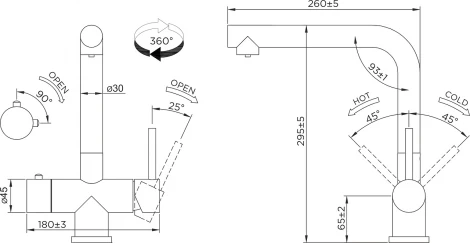 Смеситель Omoikiri Takamatsu для кухонной мойки