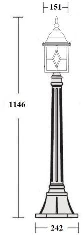 Наземный фонарь Oasis Light TALLIN 1L 64307 Gb