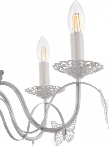 Подвесная люстра Arte Milano AM346179 346179/8 WT+G (220V, подвески, на цепи, подсвечник, свеча)