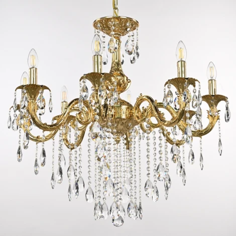 Подвесная люстра Bohemia AL7901 AL79101/8/250 B G (220V, подвески, на цепи, подсвечник, свеча)