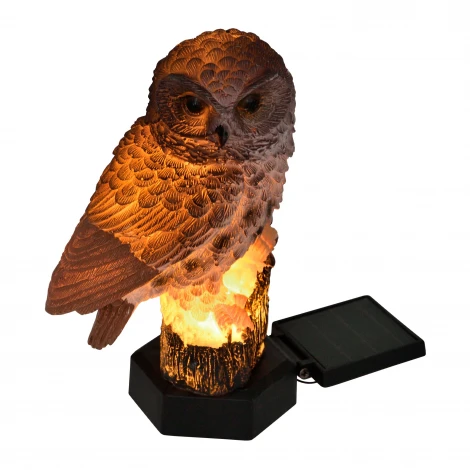 Садовый светильник на солнечной батарее «Филин». 1 светодиод, 1*АA Ni-Mh аккумулятор в/к. IP44 Uniel USL-S-829/PM290 BROWN OWL