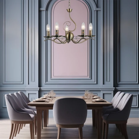 Подвесной светильник Escada Cantata 2103/5S E14*40W Bronze