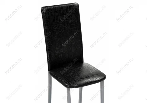 Стул Woodville на металлокаркасе Bozanak черный крокодил / светлый мусс 454009