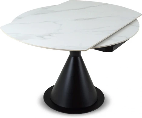 Раскладной обеденный стол Pion ОГОГО Обстановочка! (Керамика/Белый,Черный) арт.926809