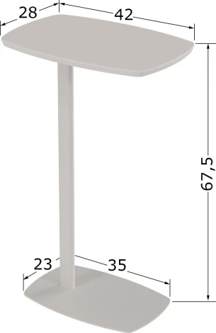 Придиванный стол Калифорния ДЕЙ колор Грей беж 3880088310