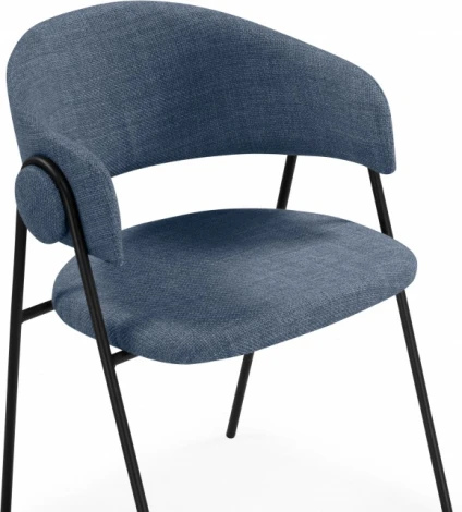 Стул на металлокаркасе Notta Криспиан синий / черный арт.612888