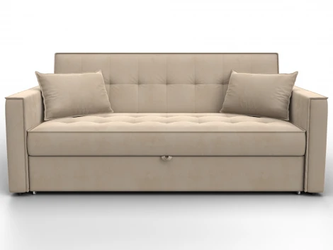 Диван прямой Лига-104 (160) (ЛДСП,Брус,Фанера,Велюр/Бежевый) Лига Диванов 134884